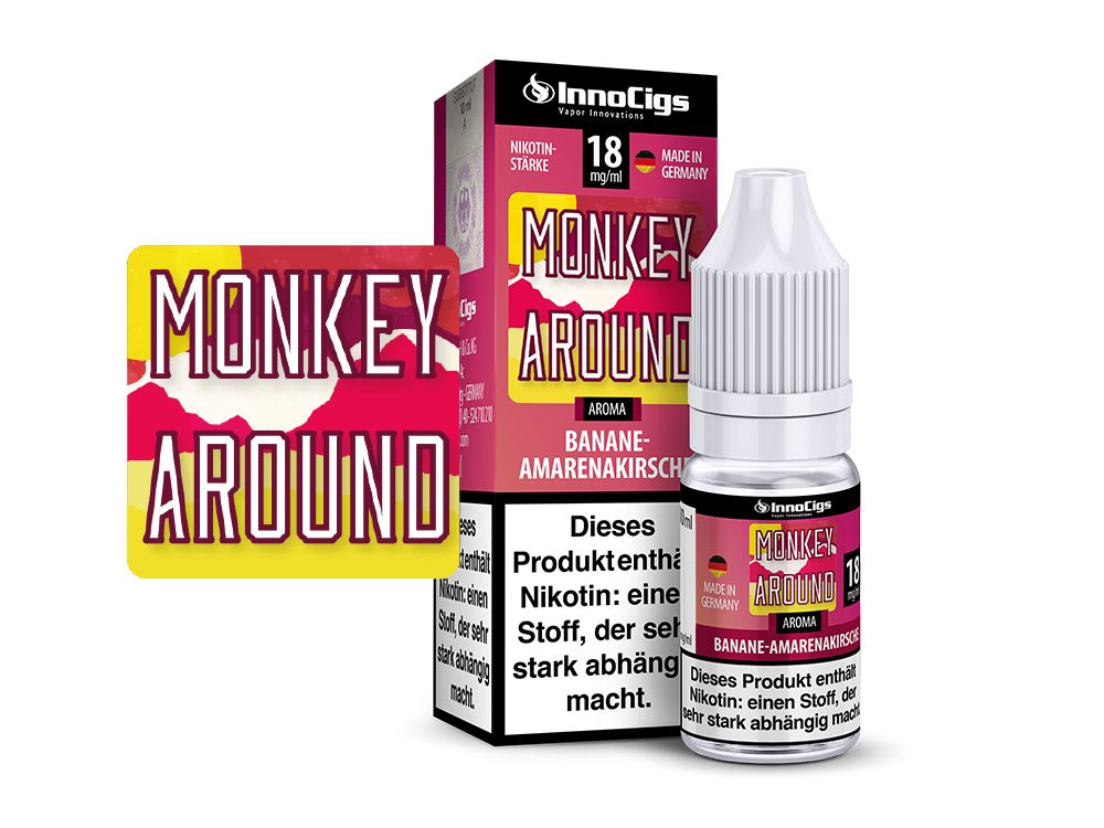 Monkey Around Bananen-Amarenakirsche Aroma - Liquid für E-Zigaretten Monkey Around Bananen-Amarenakirsche Aroma - Liquid für E-Zigaretten
