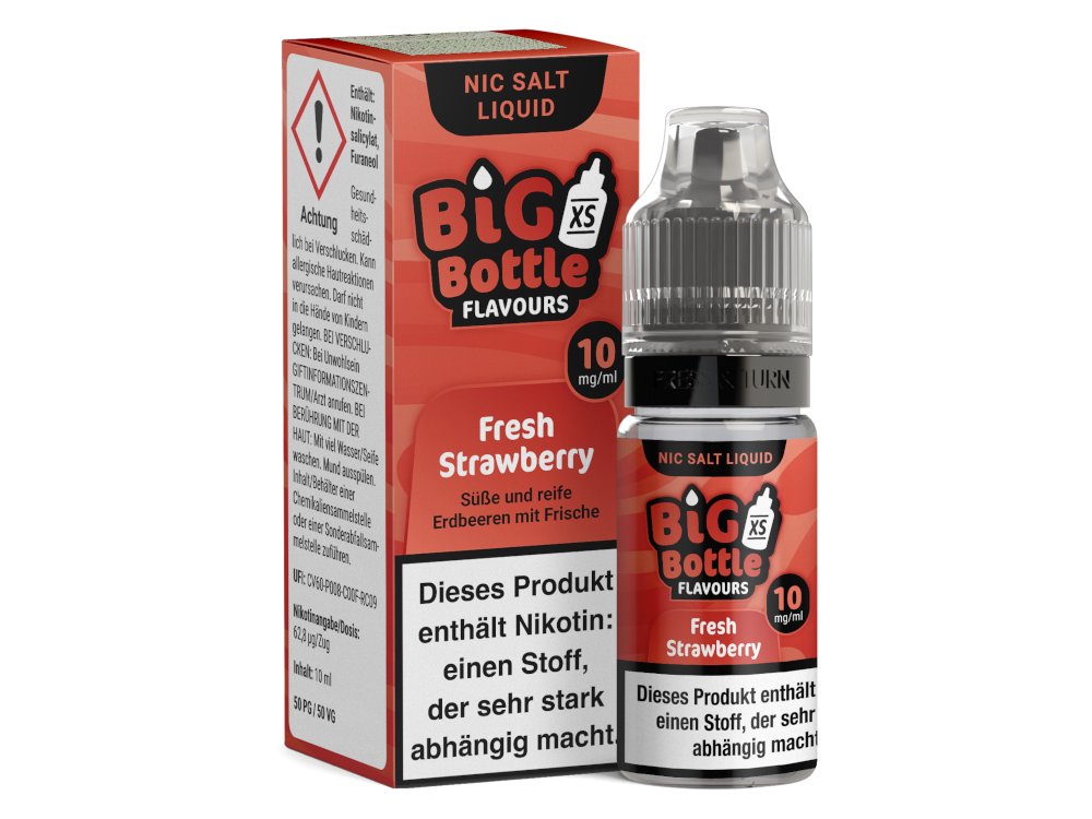 Big Bottle - Fresh Strawberry - Nikotinsalz Liquid Big Bottle - Fresh Strawberry - Nikotinsalz Liquid
