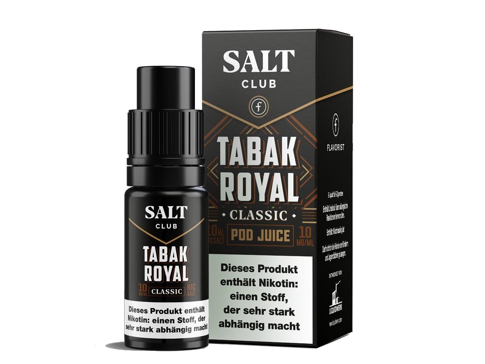 Salt Club - Flavorist Tabak Royal - Nikotinsalz Liquid - Classic Salt Club - Flavorist Tabak Royal - Nikotinsalz Liquid - Classic