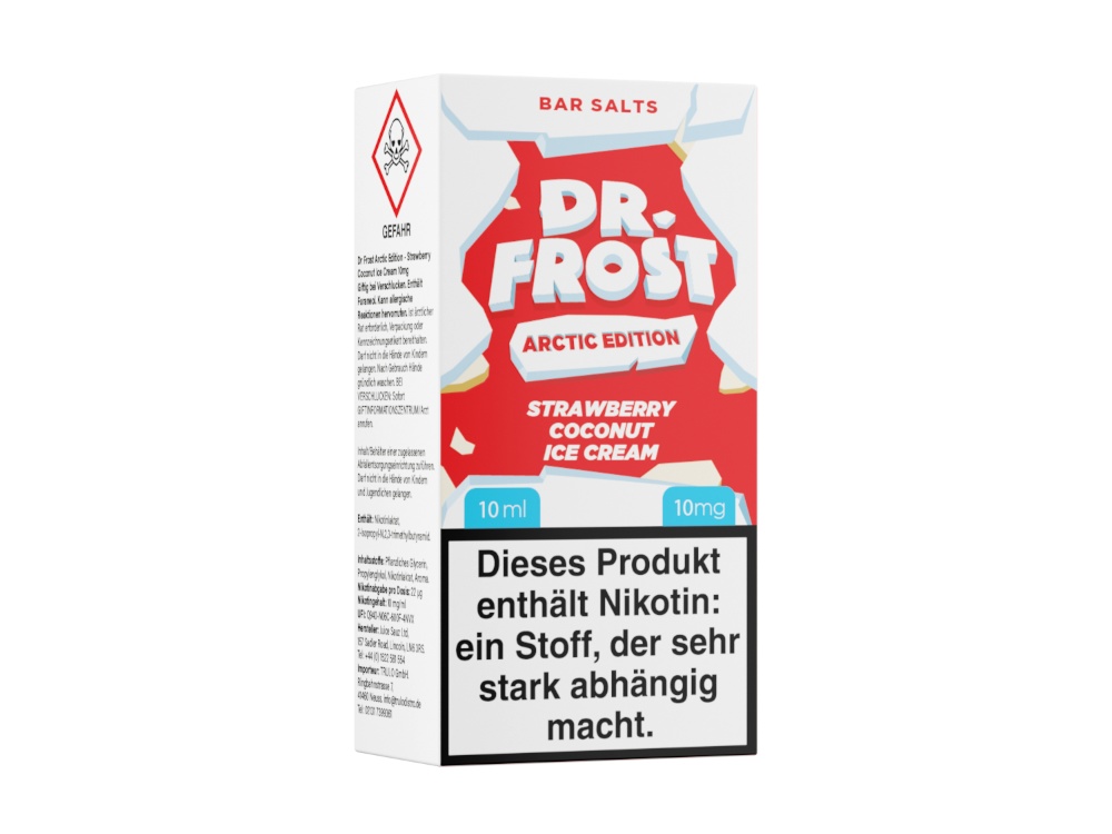 Dr. Frost - Arctic Edition - Nikotinsalz Liquid - Strawberry Coconut Ice Cream Dr. Frost - Arctic Edition - Nikotinsalz Liquid - Strawberry Coconut Ice Cream