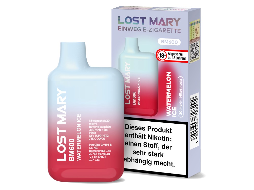 Lost Mary - BM600 Einweg E-Zigarette - 20mg/ml - Blue Razz Ice