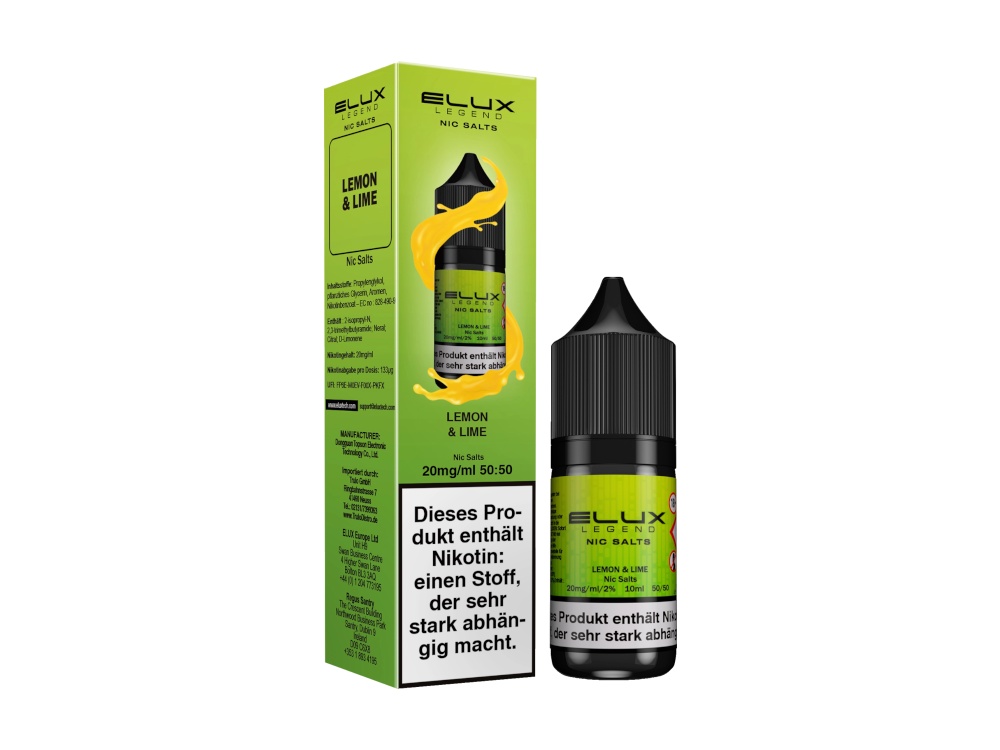 Elux - Nikotinsalz Liquid - Lemon & Lime Elux - Nikotinsalz Liquid - Lemon & Lime