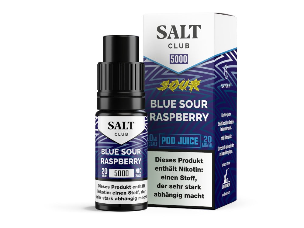 Salt Club - 5000 - Nikotinsalz Liquid 20 mg/ml - Blue Sour Raspberry Salt Club - 5000 - Nikotinsalz Liquid 20 mg/ml - Blue Sour Raspberry