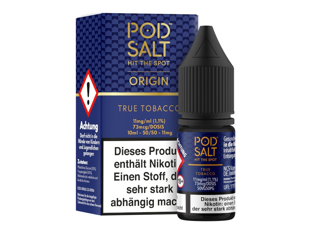 Pod Salt Origin - True Tobacco - Nikotinsalz Liquid Pod Salt Origin - True Tobacco - Nikotinsalz Liquid