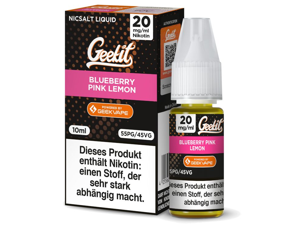 GeekVape - Geekit - Nikotinsalz Liquid - Blueberry Pink Lemon GeekVape - Geekit - Nikotinsalz Liquid - Blueberry Pink Lemon