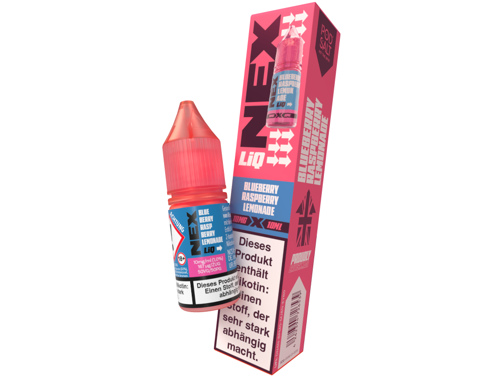 Pod Salt - NexLiq - Nikotinsalz Liquid - Blueberry Raspberry Lemonade