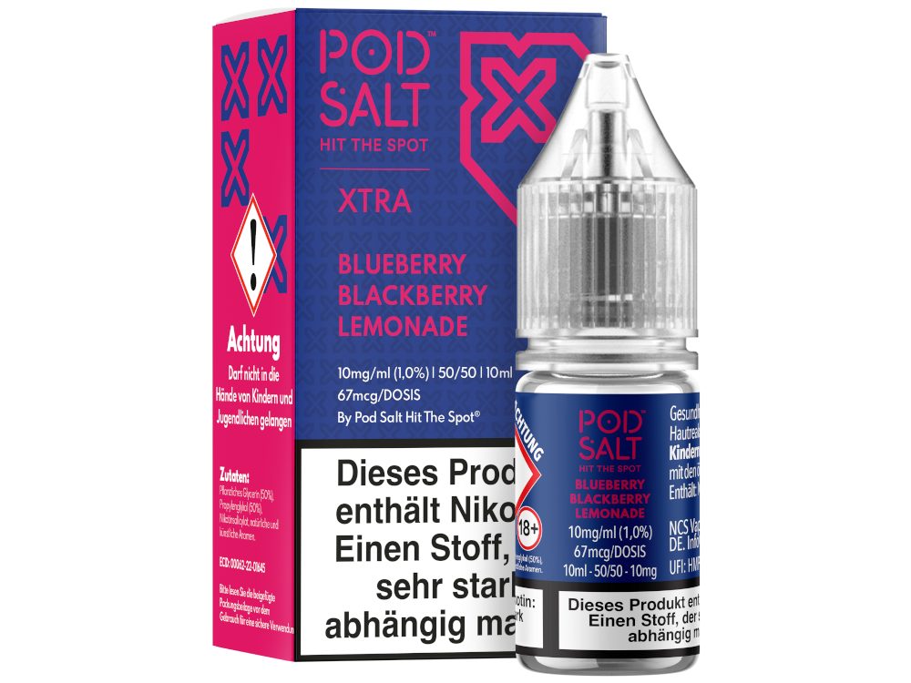 Pod Salt X - Nikotinsalz Liquid - Blueberry Blackberry Lemonade Pod Salt X - Nikotinsalz Liquid - Blueberry Blackberry Lemonade