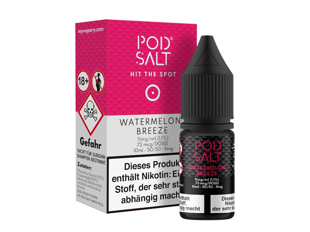 Pod Salt - Watermelon Breeze - Nikotinsalz Liquid Pod Salt - Watermelon Breeze - Nikotinsalz Liquid