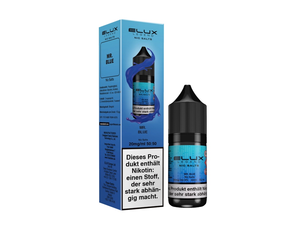 Elux - Nikotinsalz Liquid - Mr Blue Elux - Nikotinsalz Liquid - Mr Blue