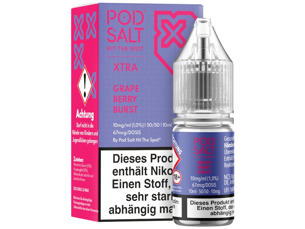 Pod Salt X - Nikotinsalz Liquid - Grape Berry Burst Pod Salt X - Nikotinsalz Liquid - Grape Berry Burst