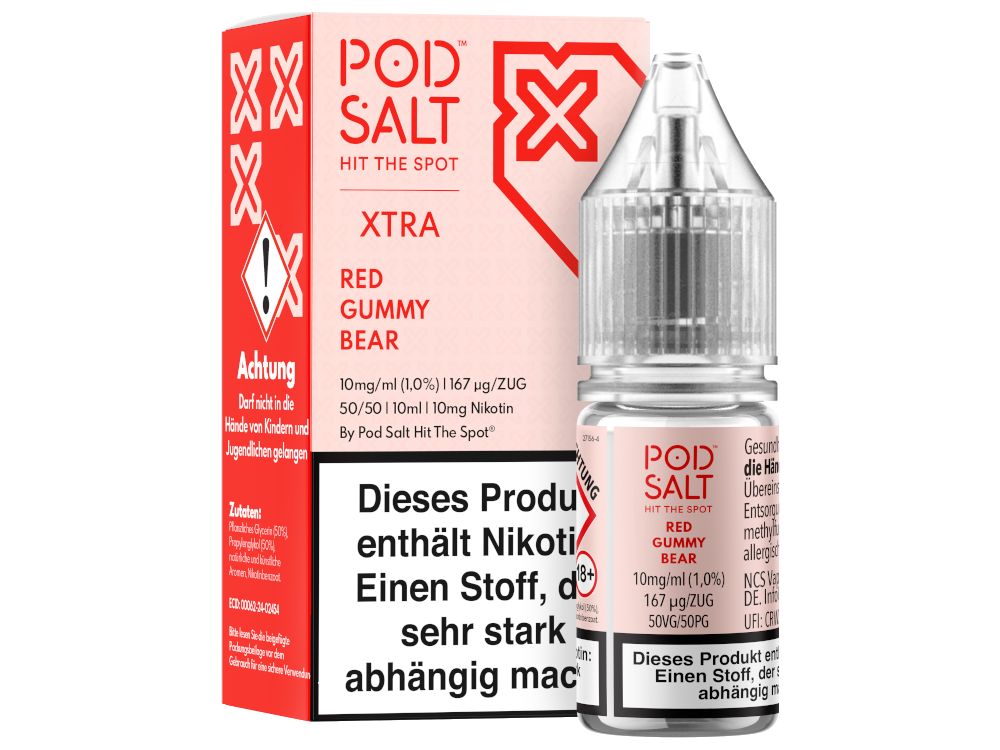 Pod Salt X - Nikotinsalz Liquid - Red Gummy Bear Pod Salt X - Nikotinsalz Liquid - Red Gummy Bear