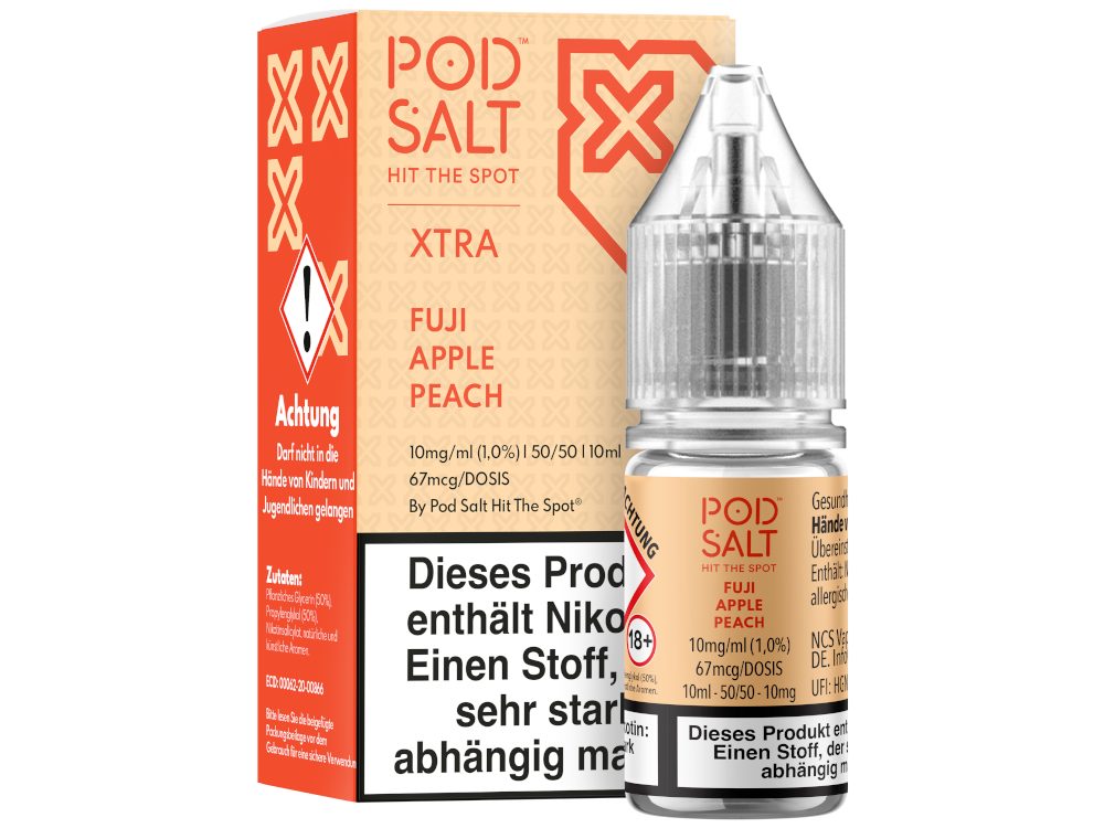 Pod Salt X - Nikotinsalz Liquid - Fuji Apple Peach Pod Salt X - Nikotinsalz Liquid - Fuji Apple Peach