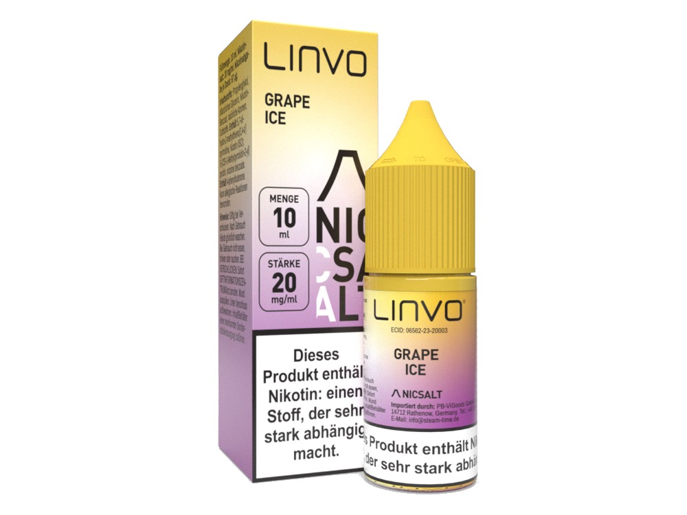 Linvo - Grape Ice - Nikotinsalz Liquid 20 mg/ml Linvo - Grape Ice - Nikotinsalz Liquid 20 mg/ml