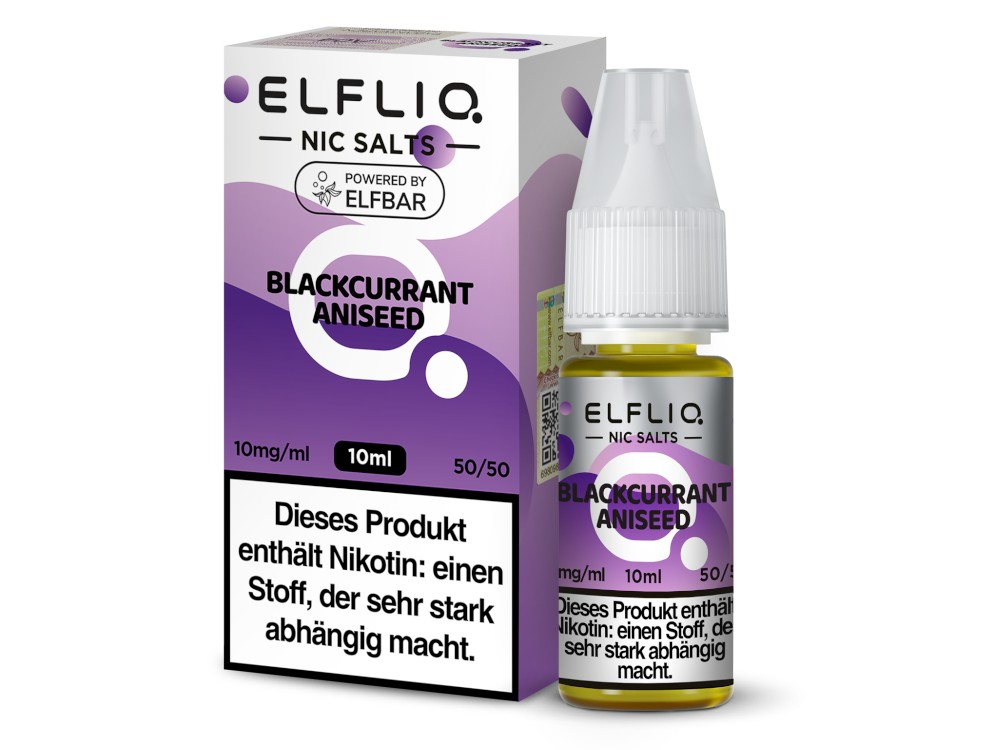 ELFLIQ - Blackcurrant Aniseed - Nikotinsalz Liquid ELFLIQ - Blackcurrant Aniseed - Nikotinsalz Liquid