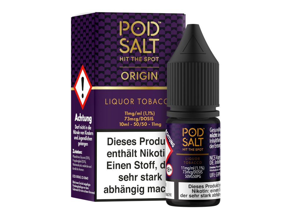 Pod Salt Origin - Liquor Tobacco - Nikotinsalz Liquid Pod Salt Origin - Liquor Tobacco - Nikotinsalz Liquid