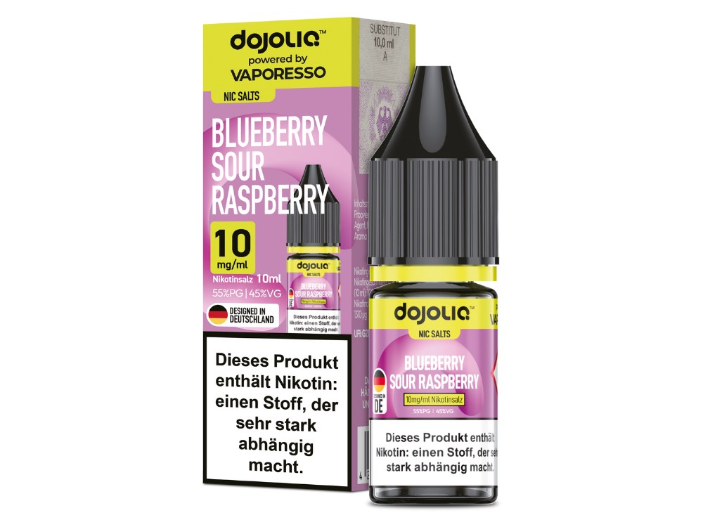Vaporesso - Dojoliq - Nikotinsalz Liquid - Blueberry Sour Raspberry Vaporesso - Dojoliq - Nikotinsalz Liquid - Blueberry Sour Raspberry