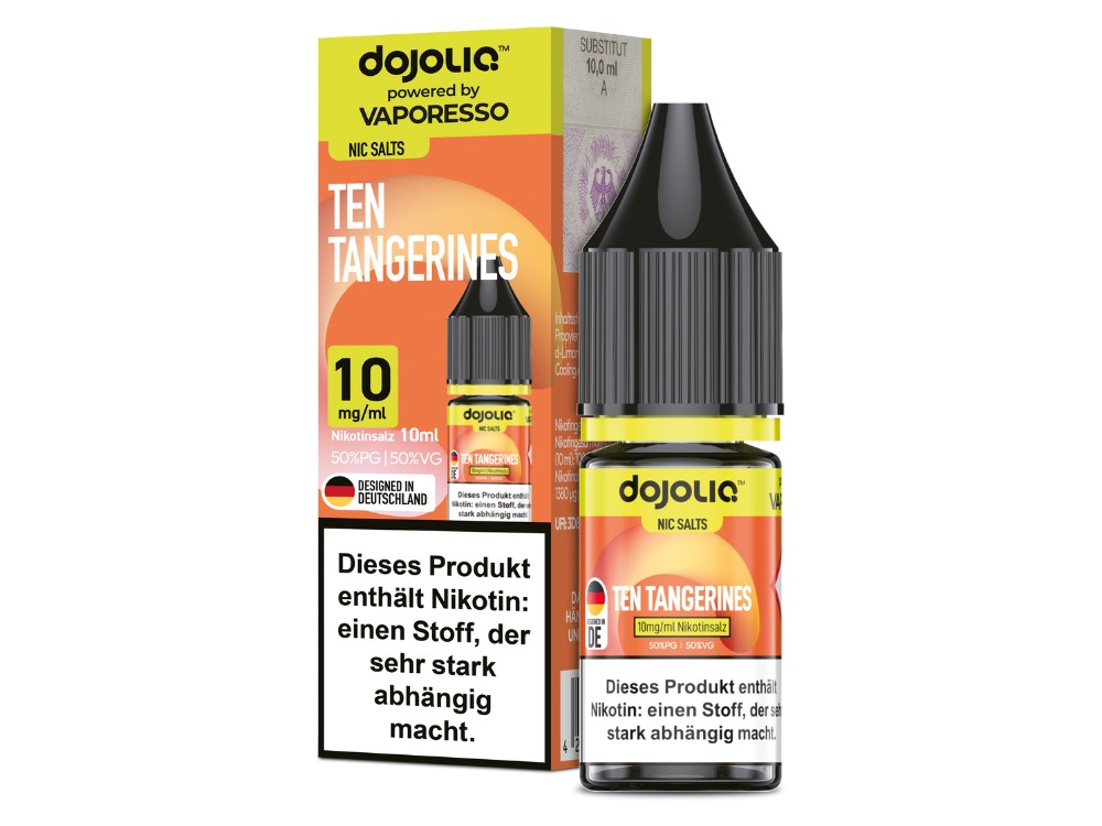 Vaporesso - Dojoliq - Nikotinsalz Liquid - Ten Tangerines Vaporesso - Dojoliq - Nikotinsalz Liquid - Ten Tangerines
