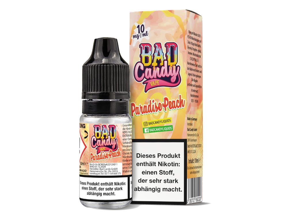 Bad Candy Liquids - Paradise Peach - Nikotinsalz Liquid Bad Candy Liquids - Paradise Peach - Nikotinsalz Liquid