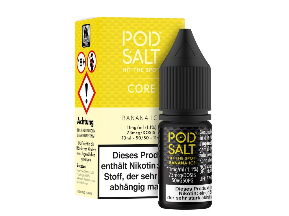 Pod Salt Core - Nikotinsalz Liquid - Banana Ice Pod Salt Core - Nikotinsalz Liquid - Banana Ice