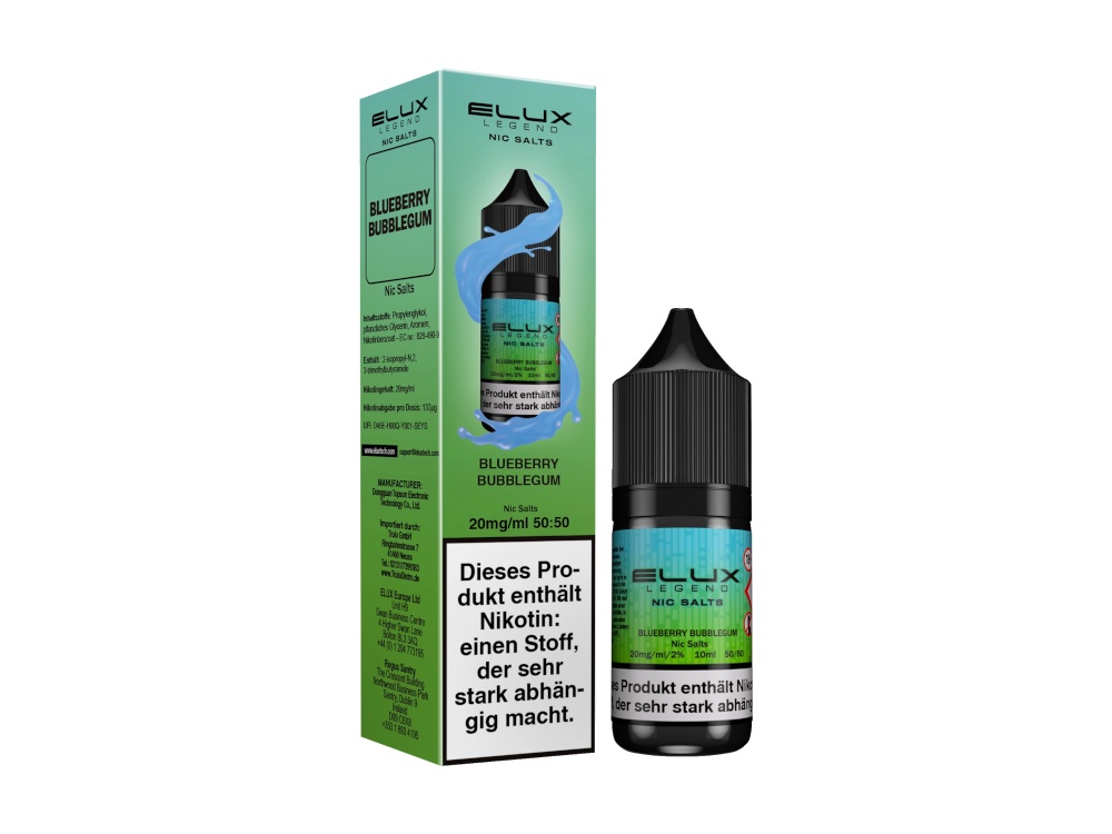 Elux - Nikotinsalz Liquid - Blueberry Bubblegum Elux - Nikotinsalz Liquid - Blueberry Bubblegum