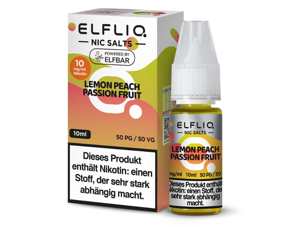 ELFLIQ - Lemon Peach Passion Fruit - Nikotinsalz Liquid ELFLIQ - Lemon Peach Passion Fruit - Nikotinsalz Liquid