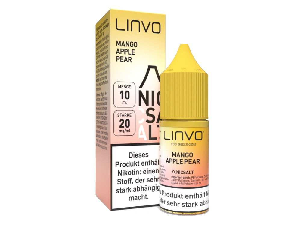 Linvo - Mango Apple Pear - Nikotinsalz Liquid 20 mg/ml Linvo - Mango Apple Pear - Nikotinsalz Liquid 20 mg/ml