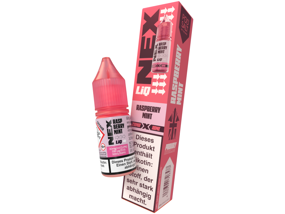 Pod Salt - NexLiq - Nikotinsalz Liquid - Raspberry Mint