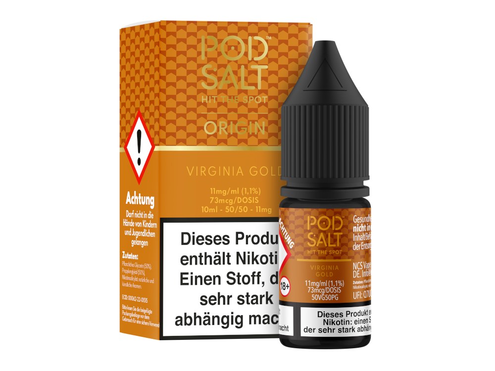 Pod Salt Origin - Virginia Gold - Nikotinsalz Liquid Pod Salt Origin - Virginia Gold - Nikotinsalz Liquid