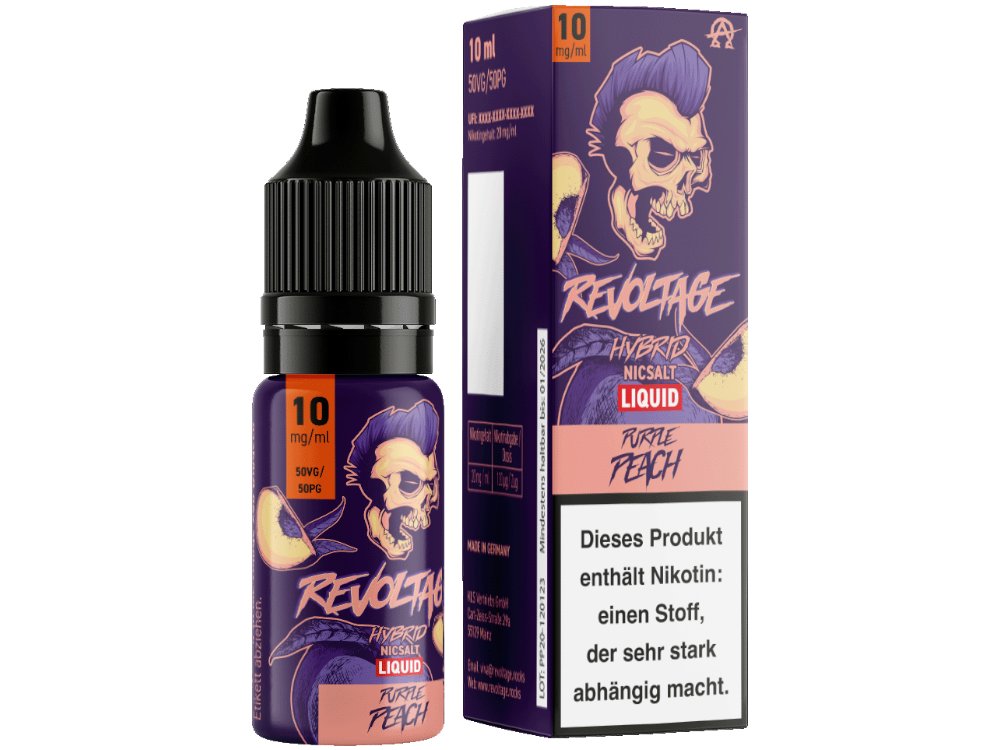 Revoltage - Hybrid Nikotinsalz Liquid - Purple Peach Revoltage - Hybrid Nikotinsalz Liquid - Purple Peach