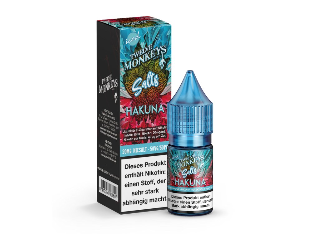 Twelve Monkeys - Iced - Nikotinsalz Liquid - Hakuna Twelve Monkeys - Iced - Nikotinsalz Liquid - Hakuna