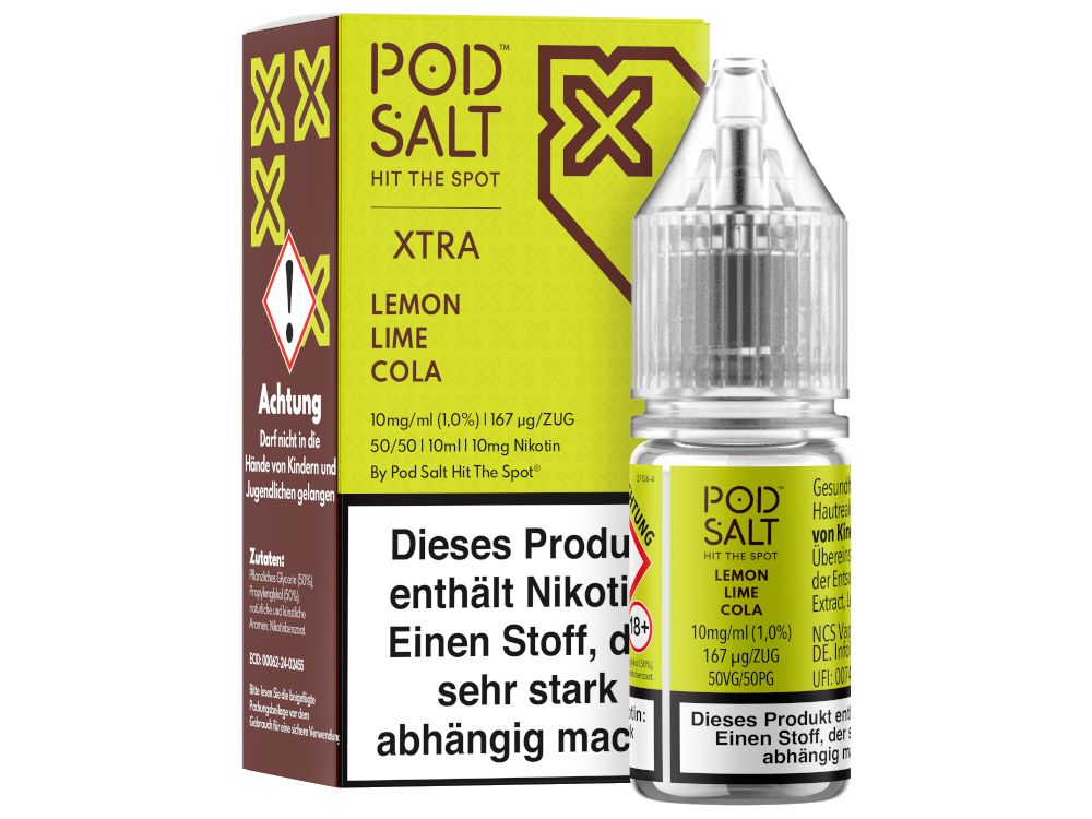 Pod Salt X - Nikotinsalz Liquid - Lemon Lime Cola Pod Salt X - Nikotinsalz Liquid - Lemon Lime Cola