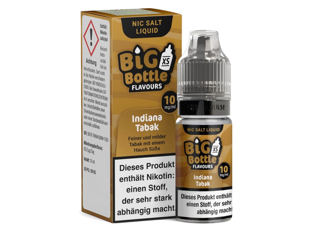 Big Bottle - Indiana Tabak - Nikotinsalz Liquid Big Bottle - Indiana Tabak - Nikotinsalz Liquid