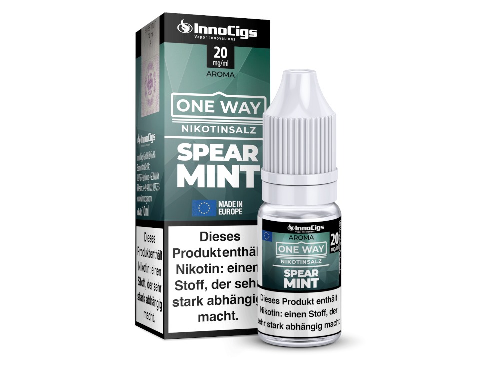 InnoCigs - One Way - Spearmint - Nikotinsalz Liquid InnoCigs - One Way - Spearmint - Nikotinsalz Liquid