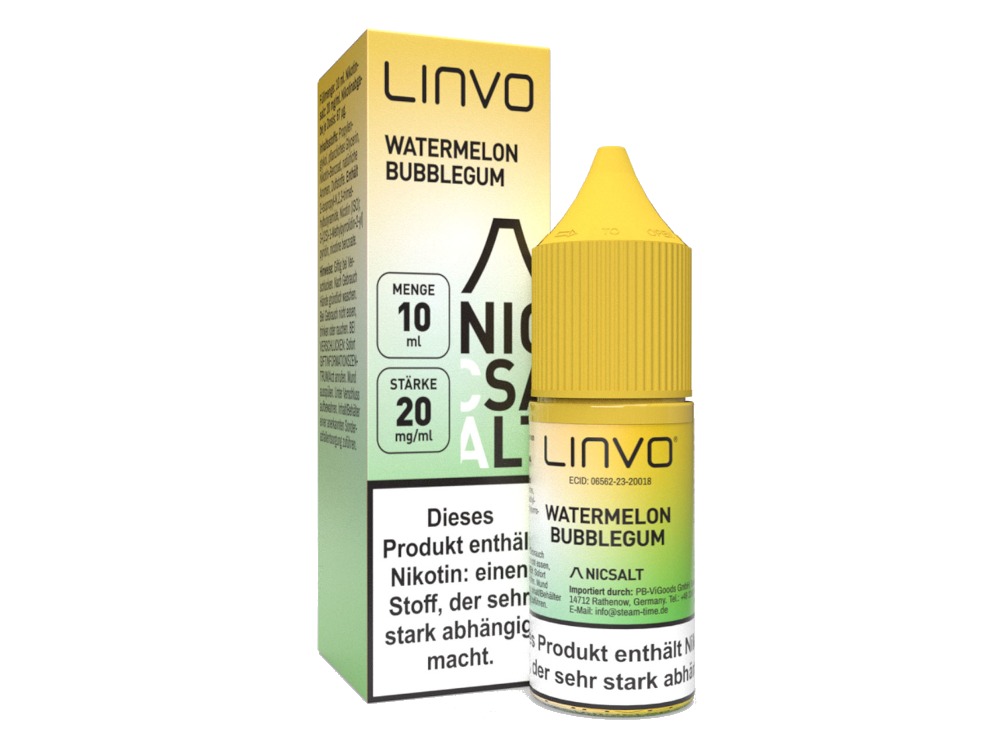 Linvo - Watermelon Bubble Gum - Nikotinsalz Liquid 20 mg/ml Linvo - Watermelon Bubble Gum - Nikotinsalz Liquid 20 mg/ml
