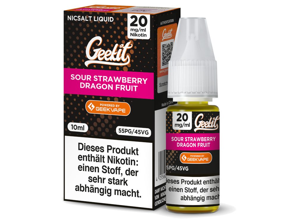 GeekVape - Geekit - Nikotinsalz Liquid - Sour Strawberry Dragon Fruit GeekVape - Geekit - Nikotinsalz Liquid - Sour Strawberry Dragon Fruit