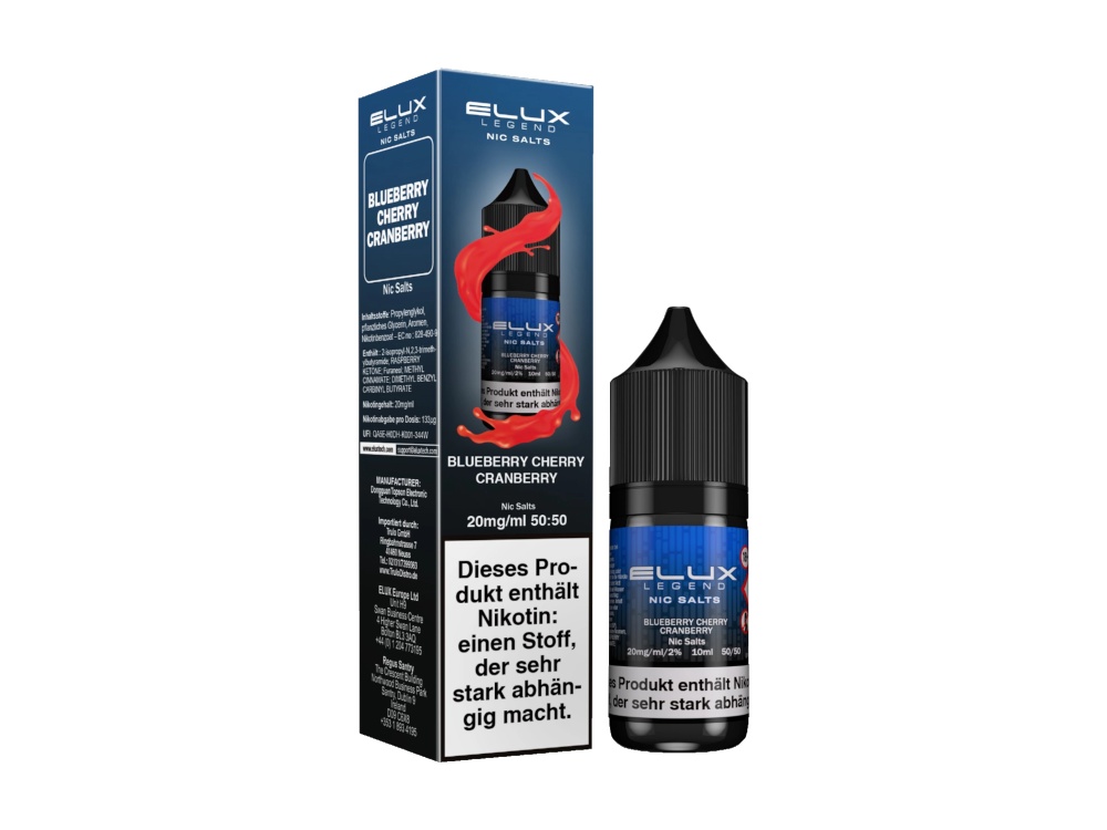 Elux - Nikotinsalz Liquid - Blueberry Cherry Cranberry Elux - Nikotinsalz Liquid - Blueberry Cherry Cranberry