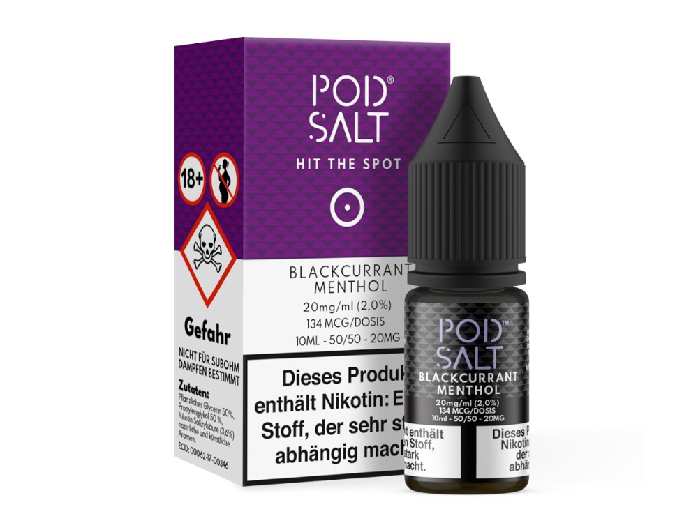 Pod Salt - Blackcurrant Menthol - Nikotinsalz Liquid Pod Salt - Blackcurrant Menthol - Nikotinsalz Liquid