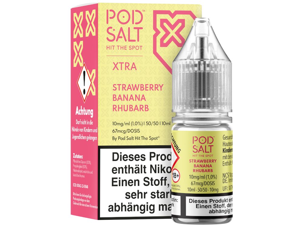 Pod Salt X - Nikotinsalz Liquid - Strawberry Banana Rhubarb Pod Salt X - Nikotinsalz Liquid - Strawberry Banana Rhubarb