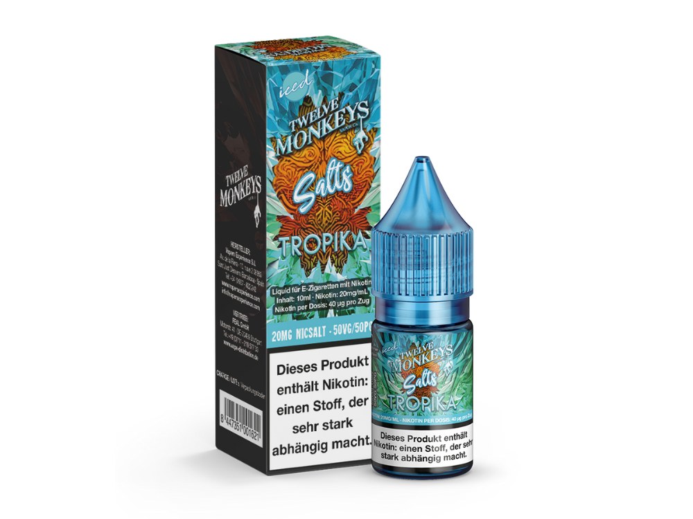 Twelve Monkeys - Iced - Nikotinsalz Liquid - Tropika Twelve Monkeys - Iced - Nikotinsalz Liquid - Tropika