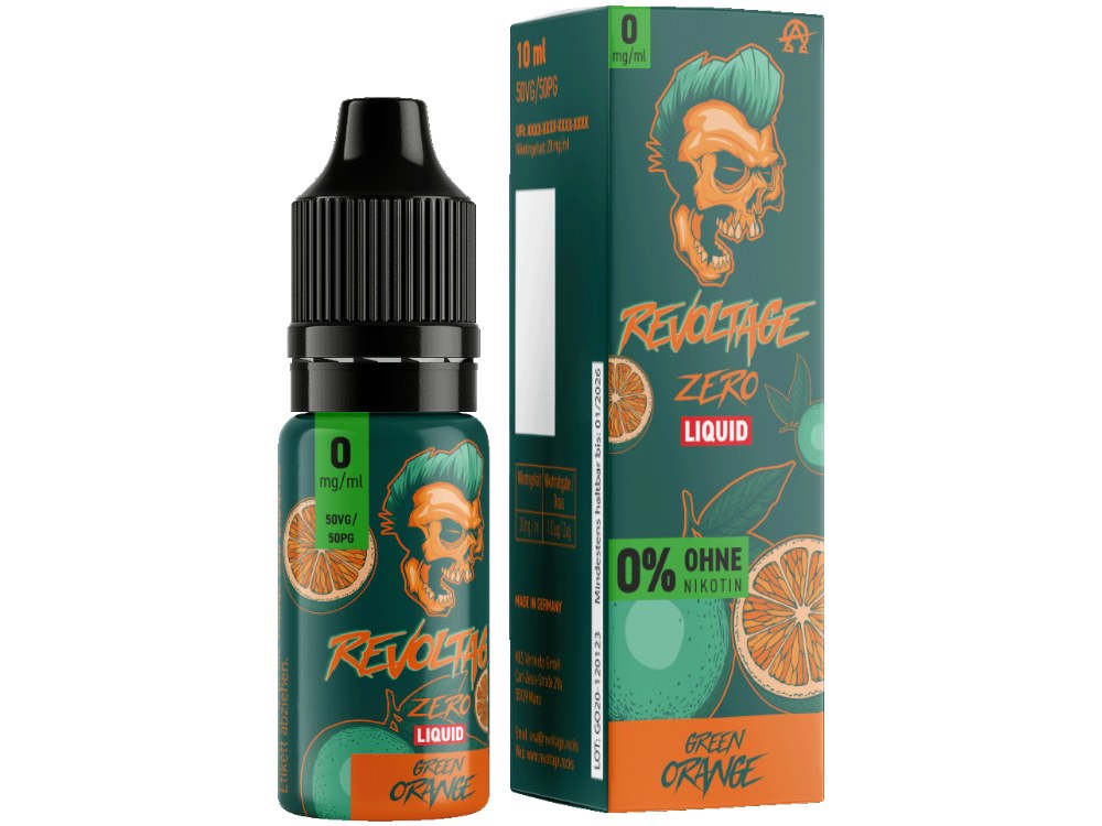 Revoltage - Hybrid Nikotinsalz Liquid - Green Orange Revoltage - Hybrid Nikotinsalz Liquid - Green Orange