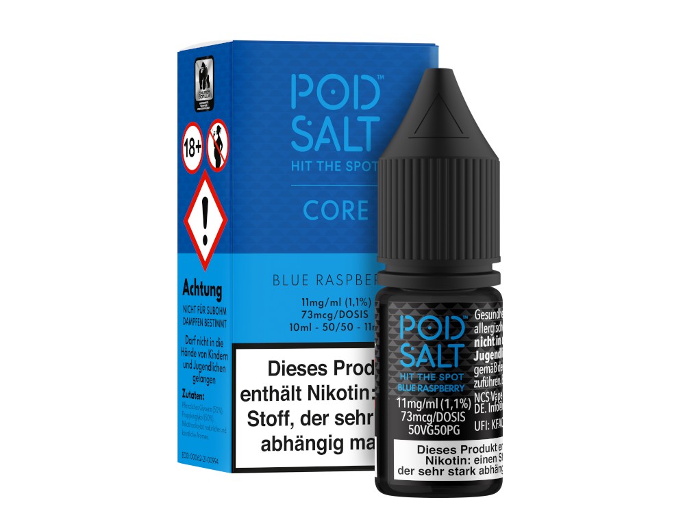 Pod Salt Core - Nikotinsalz Liquid - Blue Raspberry Pod Salt Core - Nikotinsalz Liquid - Blue Raspberry